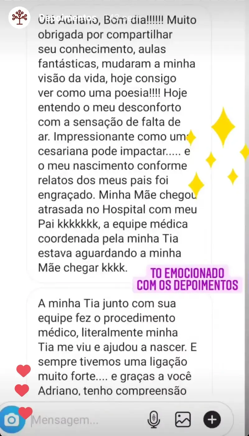 Depoimento participante