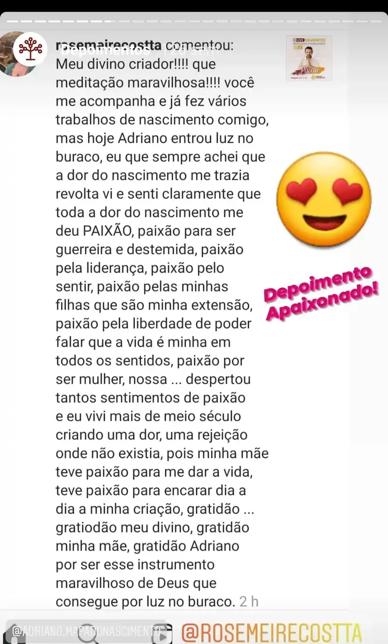 Depoimento participante